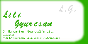 lili gyurcsan business card